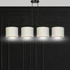 Lampa wisząca HILDE 4 BL WHITE Emibig 1052/4 biały/czarny