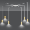 Lampa wisząca TRAKER 6 WH/GOLD Emibig 527/6 biały/złoty
