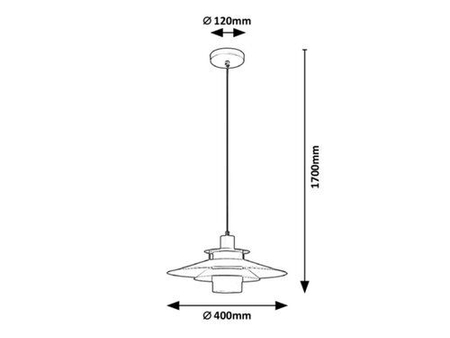 Lampa wisząca Rabalux Cameron 4313 popielaty