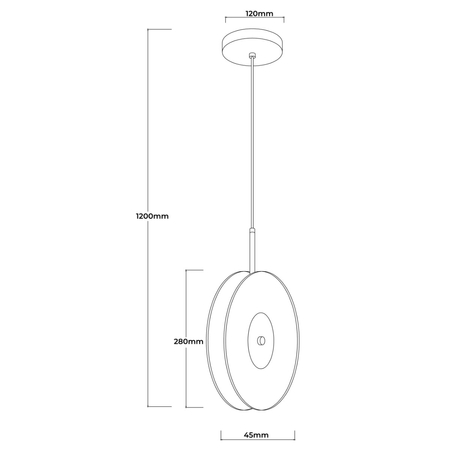 Light Prestige Wisząca lampa pionowa Casy dymna LED CCT LP-3176/1V SM