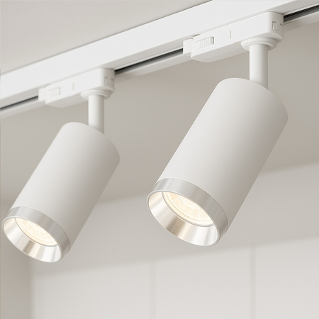 Milagro Oprawa Mica Track Biały + Chrom 1xGU10 - 3-obwodowy ML2193 BIAŁY