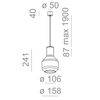 Lampa wisząca AQForm Modern Glass Barrel LED Biały Struktura