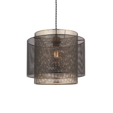 Lampa wisząca Endon Lighting Plexus 72829 czarny/mosiądz