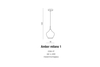 Lampa wisząca Azzardo AZ3074 Amber Milano 1 clear