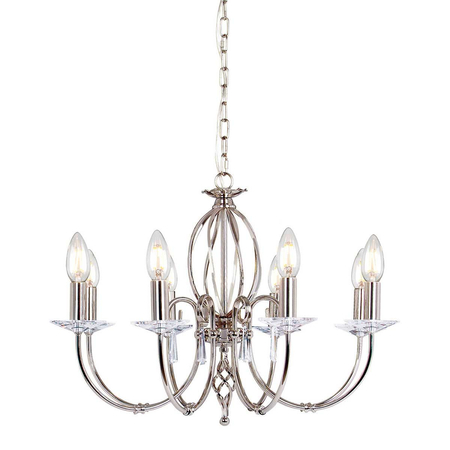 Żyrandol Elstead Lighting Aegean szary AG8-POL-NICKEL