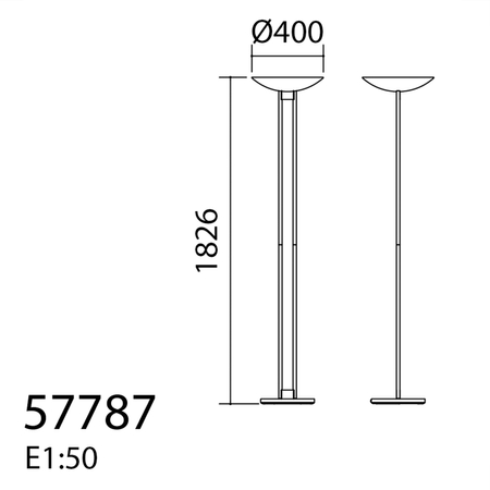 Lampa podłogowa FIRA brązowy 3xE27