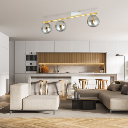 Lampa sufitowa MONZA 3 Emibig 1251/3 biały/złoty