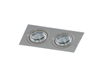 Oczko CARO 2 SQUARE ALUMINIUM Azzardo AZ2438 stalowy