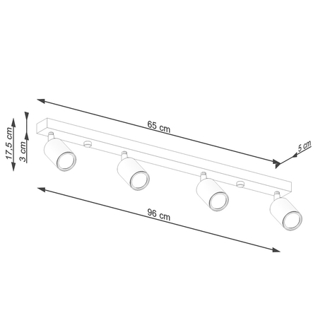 Sollux Lighting Plafon VERDO 4 czarny SL.1294