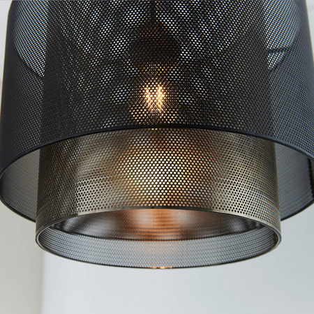 Lampa wisząca Endon Lighting Plexus 72829 czarny/mosiądz