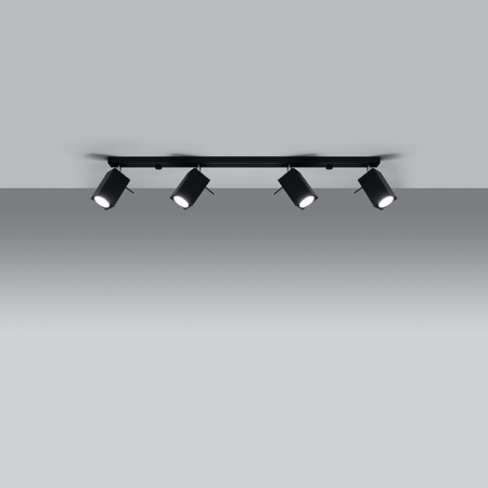 Sollux Lighting Plafon MERIDA 4L czarny SL.0459