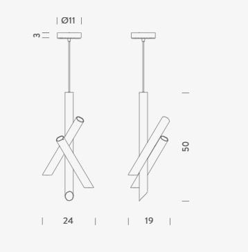 Lampa wisząca Nemo TTBLWC52 Tubes 3