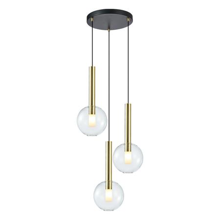 Milagro Lampa wisząca NIKO GOLD 3xG9 ML0332 ZŁOTY + CZARNY