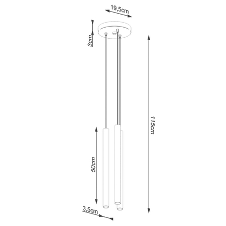 Sollux Lighting Lampa wisząca PASTELO 3P beżowa SL.1515