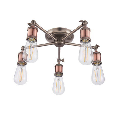 Lampa sufitowa Endon Lighting Hal 76336 miedziany