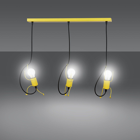Lampa wisząca BOBI 3 YELLOW Emibig 536/3 żółty