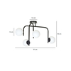 Lampa sufitowa KALF 4B BLACK Emibig 1030/4B biały/czarny
