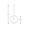 Kinkiet Zuma Line 1007 LAUTARO KINKIET CZARNY/BLACK