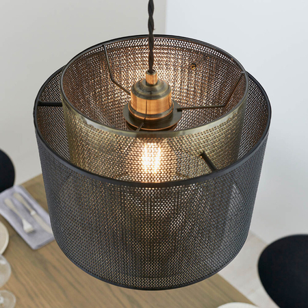 Lampa wisząca Endon Lighting Plexus 72831 czarny/mosiądz