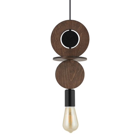 Lampa wisząca Nowodvorski DROPS WOOD C 11175 Ciemne drewno Czarny