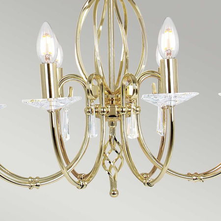 Żyrandol Elstead Lighting Aegean mosiądz AG8-POL-BRASS