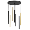 Milagro Lampa wisząca MONZA BRASS 7xG9 max 8W LED MLP8843 CZARNY/ZŁOTY