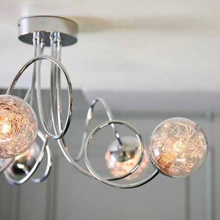 Lampa sufitowa Endon Lighting Auria 76349 chrom