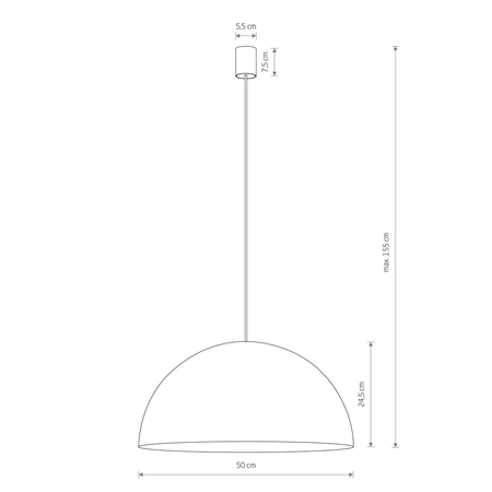 Lampa wisząca HEMISPHERE SUPER L Nowodvorski 10700 biały