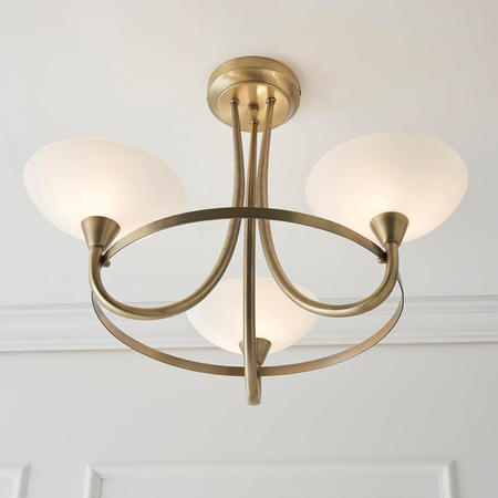 Lampa sufitowa Endon Lighting Cagney CAGNEY-3AB mosiądz