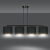 Lampa wisząca HILDE 4 BL BLACK Emibig 1054/4 czarny
