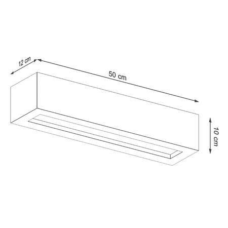 Sollux Lighting Kinkiet VEGA 50 beton SL.0993