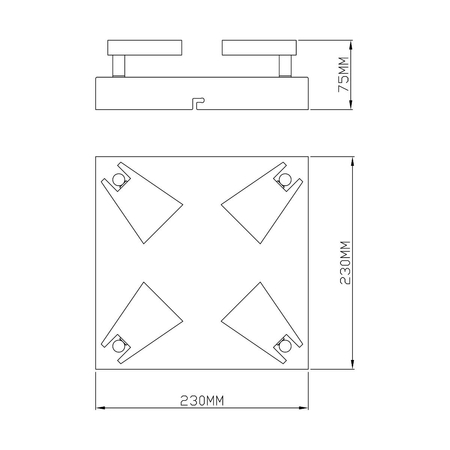 Lampa sufitowa Zuma Line Spazio Spot CK99603A-4