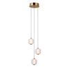 Lampa wisząca Italux PND-34362-3-HBR-OPAL złoty