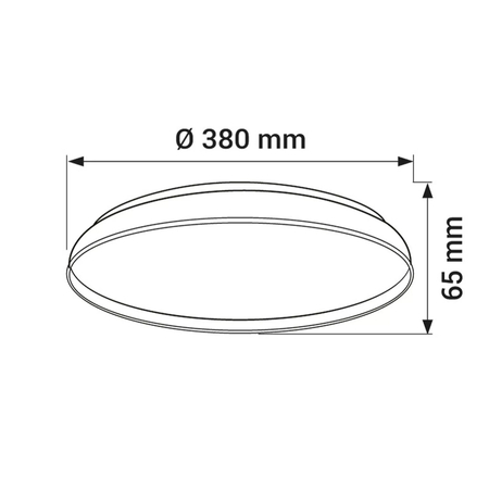 Plafon Zuma Line ORO-NUBE-BLACK-36W-DW