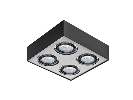 Lampa sufitowa PAULO 4 230V BLACK/ALUMINIUM Azzardo AZ0968 czarny