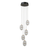 Lampa wisząca Italux Alani PND-34375-5-BK Czarny mat, złoty