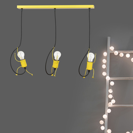 Lampa wisząca BOBI 3 YELLOW Emibig 536/3 żółty