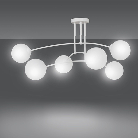 Lampa sufitowa PREGOS 6 WHITE Emibig 671/6 biały