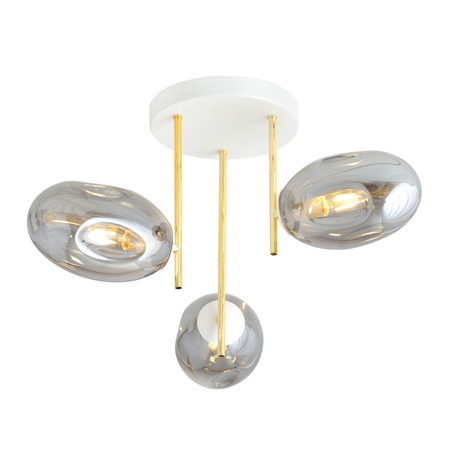 Lampa sufitowa ARGO 3 Emibig 1277/3 biały/złoty