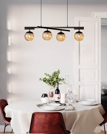 Lampa wisząca By Rydens Labelle 4201750-5503 czarny/bursztynowy