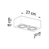 Sollux Lighting Plafon QUATRO 2 naturalne drewno SL.0916