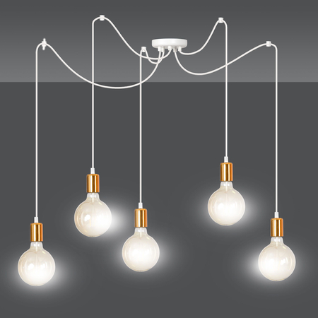 Lampa wisząca SPARK 5 WHITE Emibig 447/5 biały
