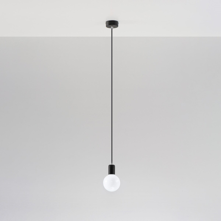 Sollux Lighting Lampa wisząca EDISON czarna SL.0152