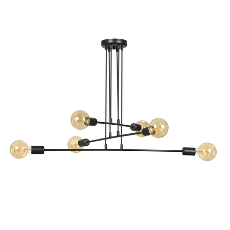 Lampa wisząca MULTIPO 6 BLACK Emibig 696/6 czarny
