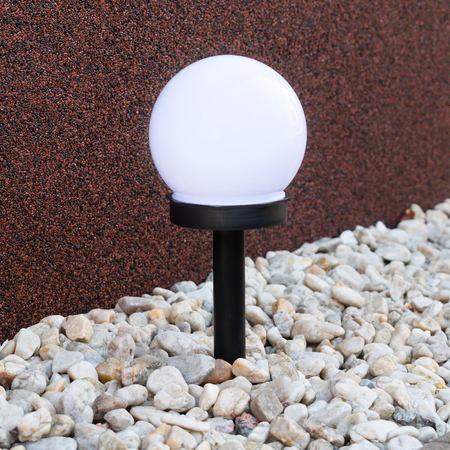 Eko-Light Lampka ogrodowa solarna kulka EKO0595 CZARNY / BIAŁY