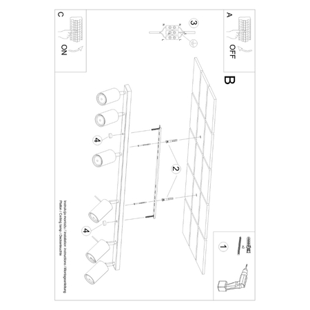 Sollux Lighting Plafon RING 6L beżowy SL.1499
