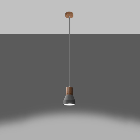 Sollux Lighting Lampa wisząca REA 1 beton SL.1223