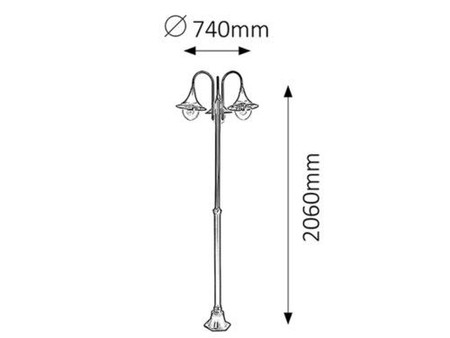 Lampa zewnętrzna Rabalux Konstanz 8248 czarny