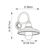 Kinkiet zewnętrzny Endon Lighting Farmhouse 95899 czarny
