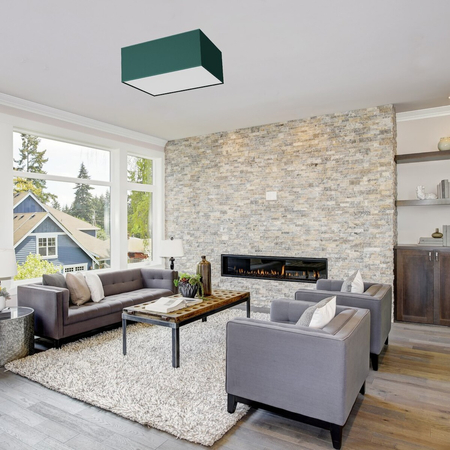 Milagro Lampa sufitowa VERDE GREEN kwadrat 2xE27 MLP7874 Zielony